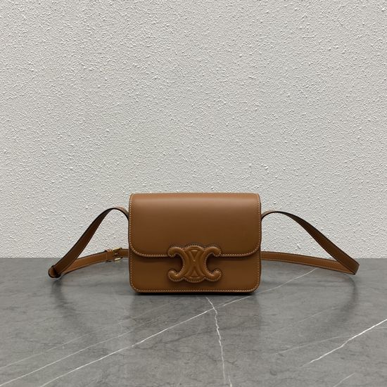 Celine Triomphe Embossed Leather Bag 199233