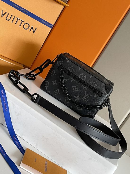 Louis Vuitton Mini SOFT TRUNK Monogram Eclipse Chain Bag M44735