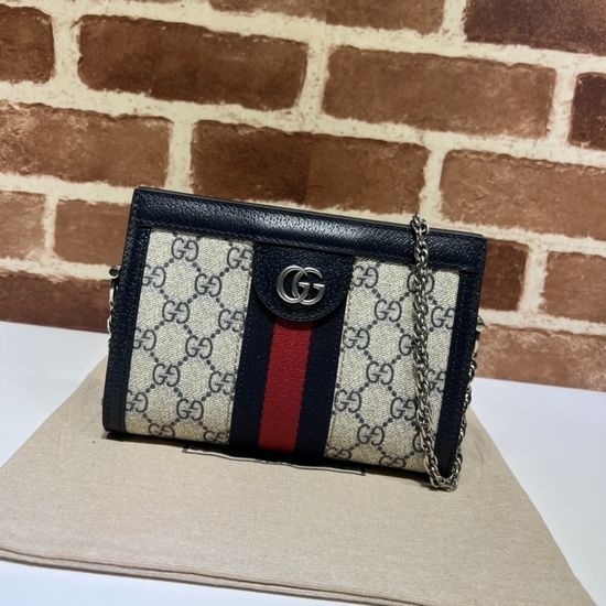 Gucci Jackie Blue Coated Canvas Bag 602676
