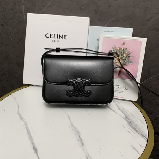 Celine Triomphe Embossed Medium Shoulder Bag 199223