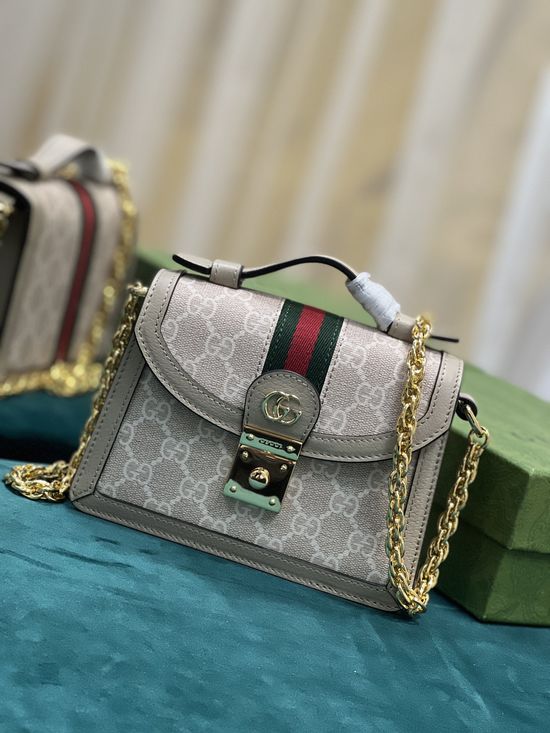 Gucci Ophidia Mini Shoulder Bag Oatmeal 696180