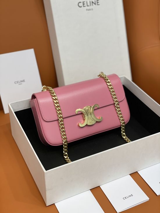Celine Small Baguette Bag with Vintage Chain 197993