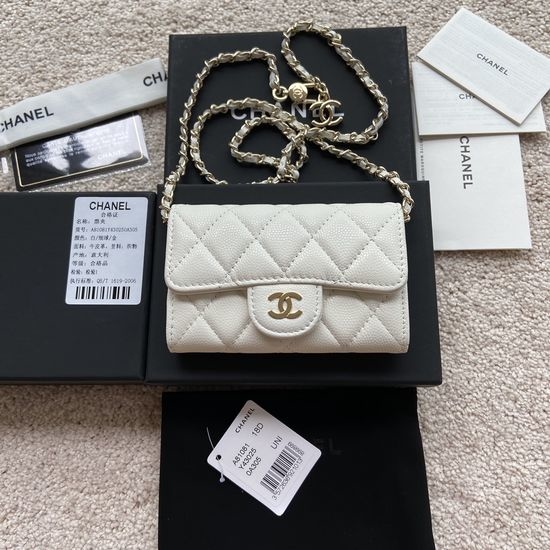 Chanel Grainy Leather Card Holder A81081