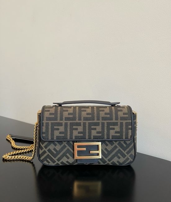 Fendi Iconic Baguette Chain Handbag with FF Logo 811