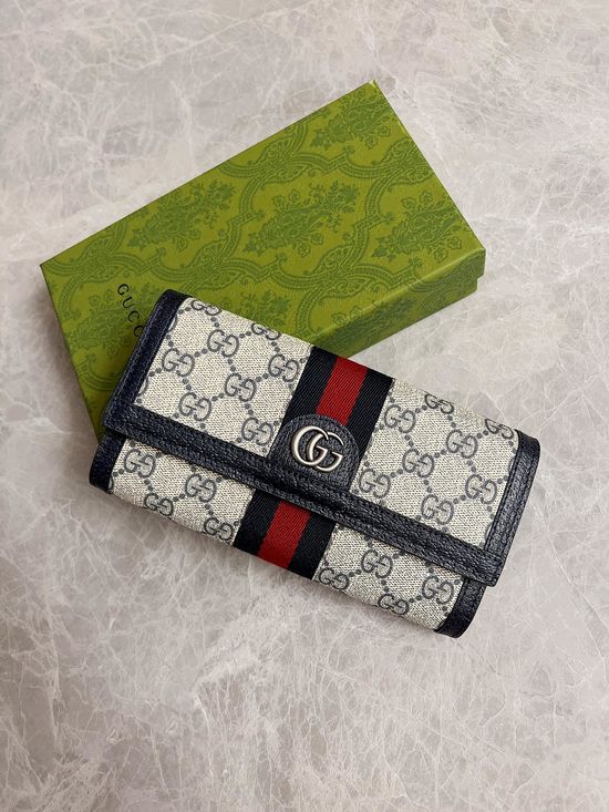 Gucci Ophidia GG Supreme Bifold Long Wallet 523153