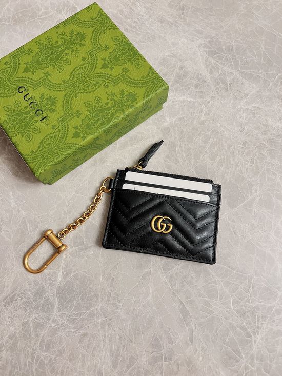 Gucci Wallet Leather Embossed Card Holder 627064