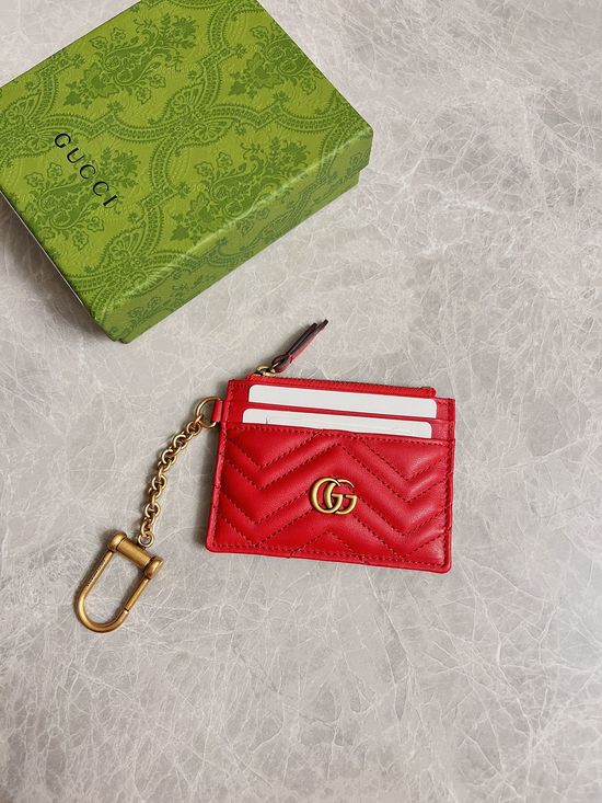 Gucci Wallet Leather Embossed Card Holder 627064