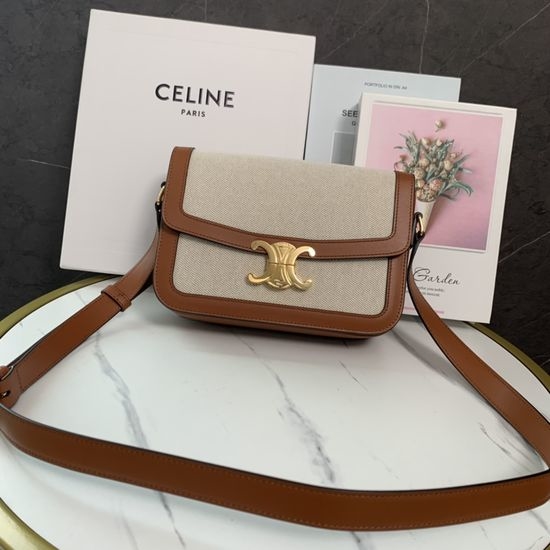Celine Triomphe Canvas Shoulder Bag 191242