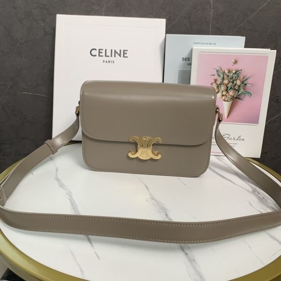 Celine Triomphe Leather Shoulder Bag 187363