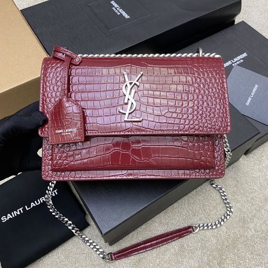 Yves Saint Laurent Sunset Crocodile Pattern Bag 442906
