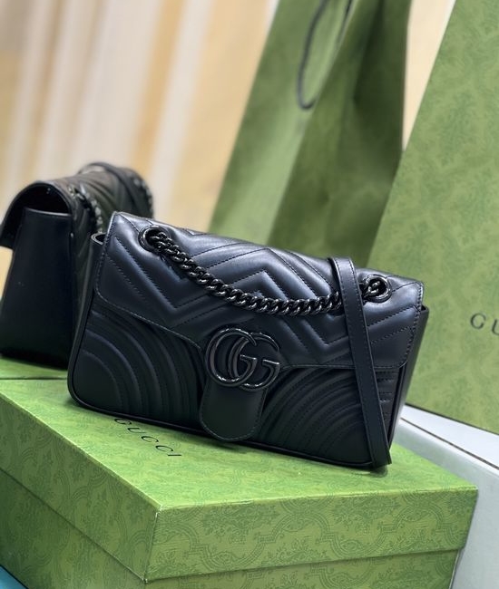 Gucci GG Marmont Series Leather Shoulder Bag 443497
