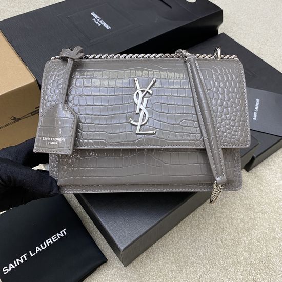 Yves Saint Laurent Sunset Crocodile Pattern Bag 442906