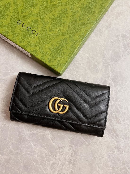 Gucci GG Marmont Quilted Leather Long Wallet 443436