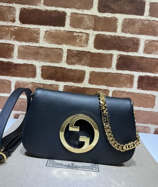 Gucci Black Leather Crossbody Bag 699268