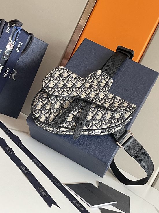 Christian Dior Saddle Mini Leather Crossbody Bag 93305
