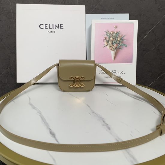 Celine Mini Earphone Bag Olive Green 101512