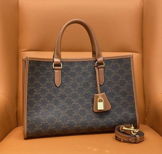 Celine Cabas Mini Printed Leather Handbag 197912