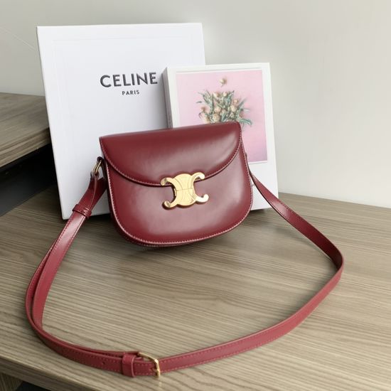 Celine Triomphe Saddle Bag 110413 Rouge