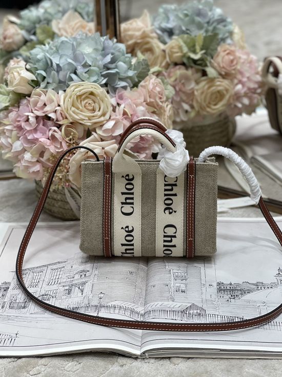 Chloe Woody Mini Tote Bag with Strap 2690