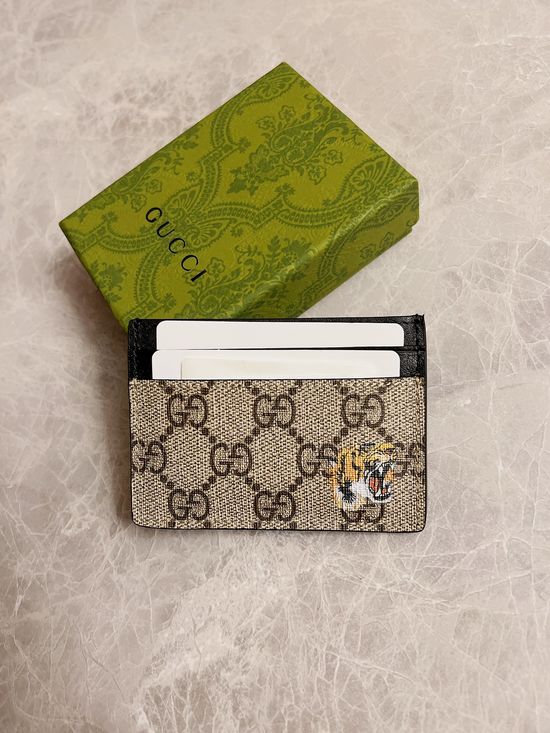 Gucci Classic Tiger Head Printed Card Holder 451277