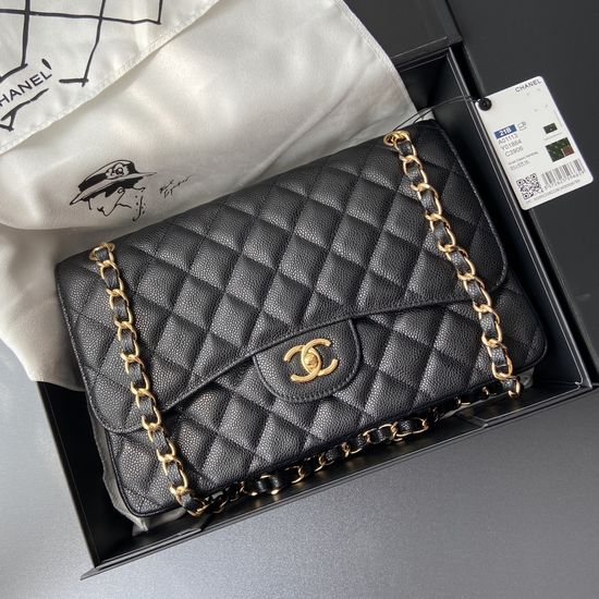 Chanel Caviar Leather Classic Flap Bag 1113
