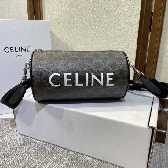 Celine Logo Print Cylinder Bag 110052