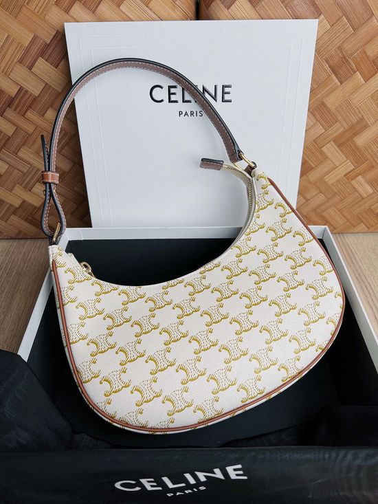Celine AVA TRIOMPHE Coated Canvas Shoulder Bag 16848