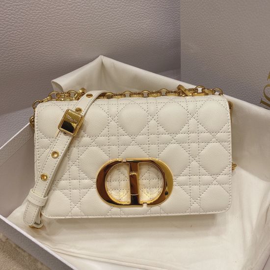 Christian Dior Caro Quilted Leather Chain Bag 6864