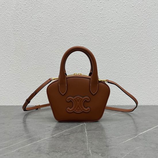Celine Bowling Retro Textured Handbag 110462