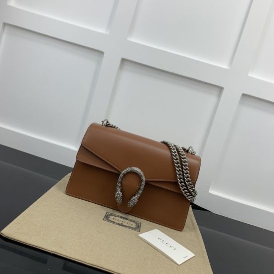 Gucci Handbag Brown Leather 400249