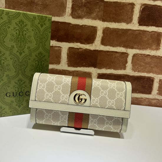 Gucci Original Leather Beige Rubber White Leather Bag 523153