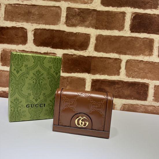 Gucci Classic Brown Embroidered G Wallet 723786