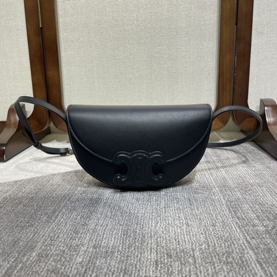 Celine Basace Triomphe Leather Shoulder Bag 111233