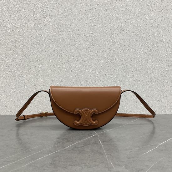 Celine Basace Triomphe Curved Shoulder Bag 111233
