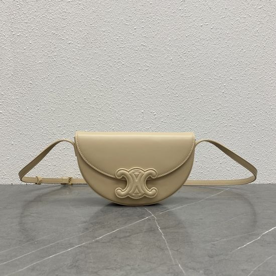 Celine Basace Triomphe Half Moon Bag Sand 111233
