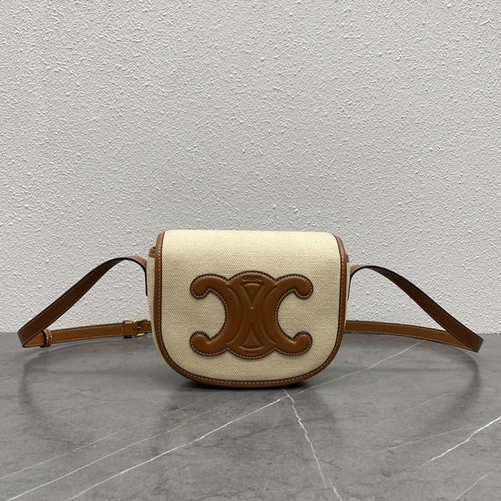 Celine FOLCO Saddle Bag with Sculpted Lock 198263