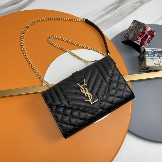 Yves Saint Laurent Envelope Grain Quilted Leather Bag 526286