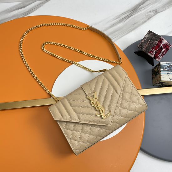 Yves Saint Laurent Envelope Quilted Leather Bag 526286