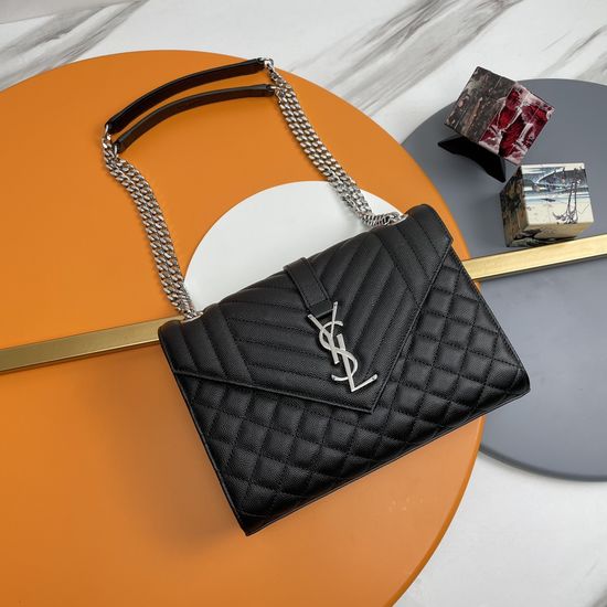 Yves Saint Laurent Envelope Bag Grain Leather 487206.ZX