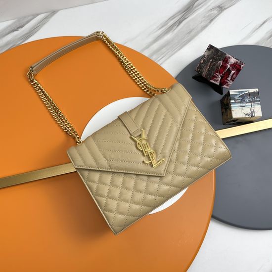 Yves Saint Laurent Quilted Leather Envelope Bag 487206