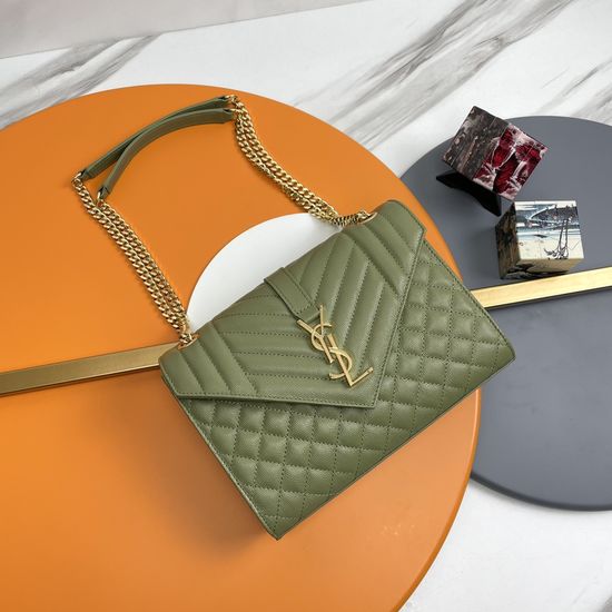 Yves Saint Laurent Envelope Bag Grain Leather 487206.ZX