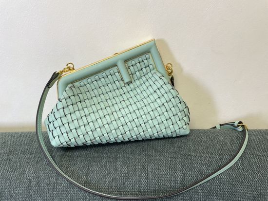 Fendi First Woven Lambskin Asymmetric Handbag 80018