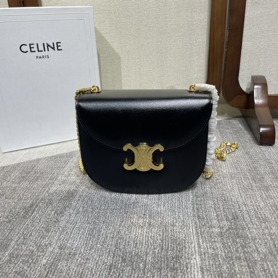 Celine Teen Besace Triomphe Classic Saddle Bag 110973
