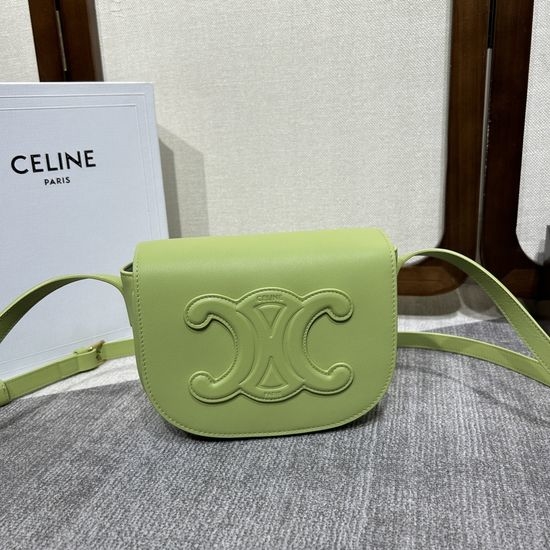 Celine Cuir Triomphe Folco Saddle Bag 198263