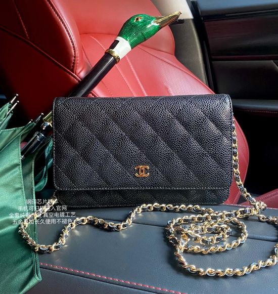 Chanel WOC Classic Quilted Leather Crossbody Bag 81180