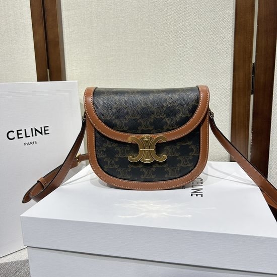 Celine TEEN BESACE TRIOMPHE Leather Handbag 110413