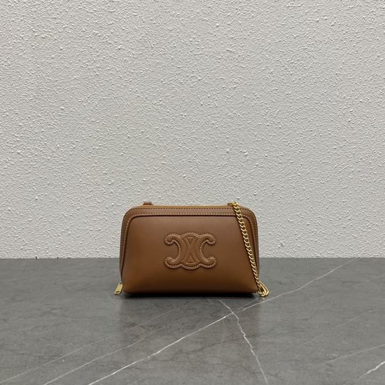 Celine Triomphe Embossed Shell Bag 100382