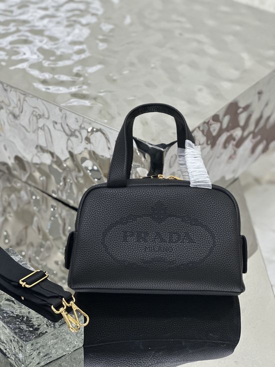 Prada Carved Logo Leather Bag 1BH078