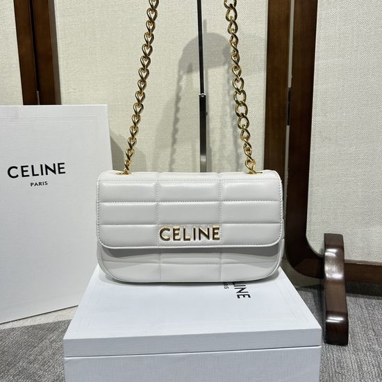 Celine Matelasse Monochrome Quilted Shoulder Bag 111273