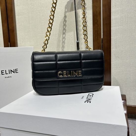 Celine Matelasse Monochrome Quilted Shoulder Bag 111273